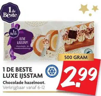 Dekamarkt 1 de Beste luxe ijsstam 500 gr aanbieding