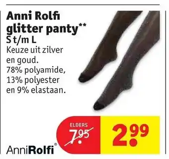 Kruidvat Anni Rolfi glitter panty aanbieding