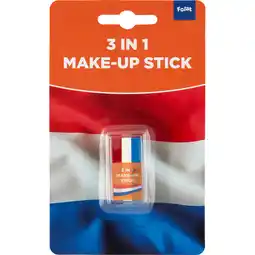 Jumbo Schmink Stick Rood, Wit en Blauw 1 Stuk aanbieding