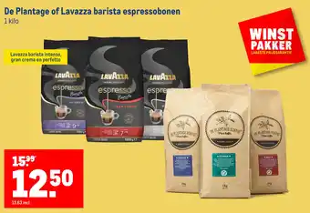 Makro De plantage of lavazza barista espressobonen 1 kilo aanbieding