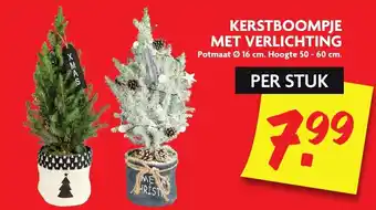 Dekamarkt Kerstboompje met verlichting aanbieding