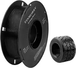 Amazon TINMORRY TPU-filament 1,75 mm, 3D-printergloeidraad, 1 kg, 1 spoel, zwart aanbieding