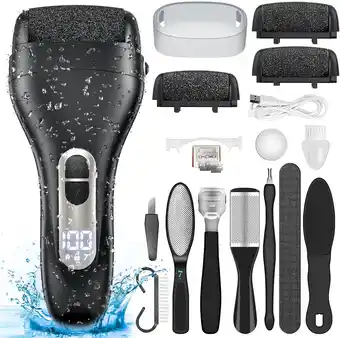 Amazon Karrong Elektrische Eeltverwijderaar, Oplaadbaar, IPX7 Waterdicht Voetverzorging Pedicure Set aanbieding