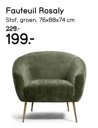 Leen Bakker Fauteuil Rosaly aanbieding