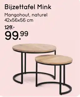 Leen Bakker Bijzettafel Mink aanbieding