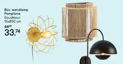 Leen Bakker Wandlamp pamplona Goudkleur aanbieding