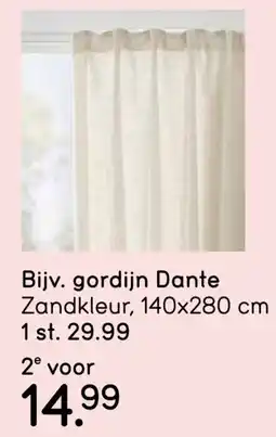 Leen Bakker Gordijn dante zandkleur aanbieding