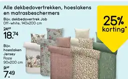 Leen Bakker Alle dekbedovertrekken, hoeslakens en matrasbeschermers aanbieding