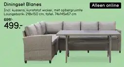 Leen Bakker Diningset Blanes aanbieding