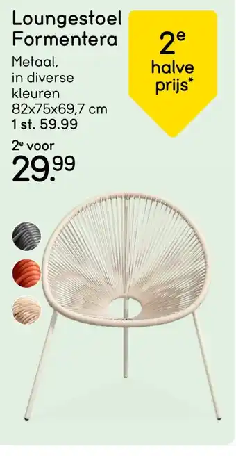Leen Bakker Loungestoel Formentera aanbieding