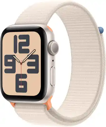 Bol.com Apple Watch SE 2023 - 44mm - Starlight Aluminium Case with Starlight Sport Loop aanbieding