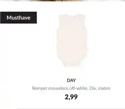 Babypark DAY Romper mouwloos off white aanbieding