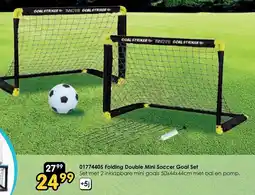 ToyChamp Folding Double Mini Soccer Goal Set aanbieding