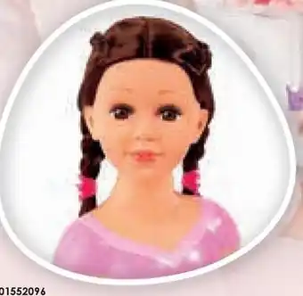 ToyChamp Charlene Super Model brunette kaphoofd met make up aanbieding