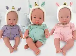 ToyChamp Baby popje met unicorn muts aanbieding