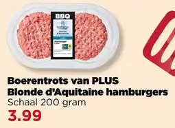 PLUS Boerentrots van Plus Blonde d'Aquitaine hamburgers aanbieding