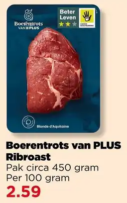 PLUS Boerentrots van Plus Ribroast aanbieding