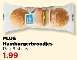 PLUS Plus Hamburgerbroodjes aanbieding