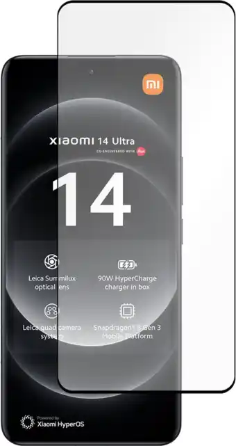 Coolblue Just In Case Full Cover Xiaomi 14 Ultra Screenprotector Zwart aanbieding