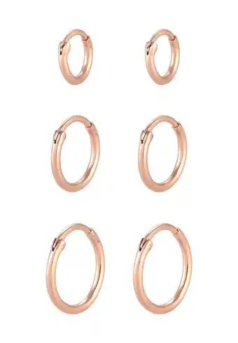 Douglas Elli Dames Creolen Set Trio Basis Must-Have Trend in 925 Sterling Zilver aanbieding