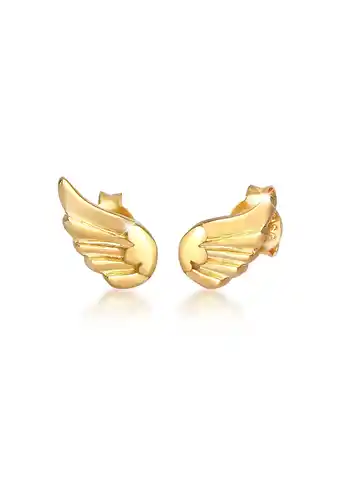 Douglas Elli Kinderen Stud Oorbellen Vleugels Engel Religie Symbool in 925 Sterling Zilver Gold Plated aanbieding