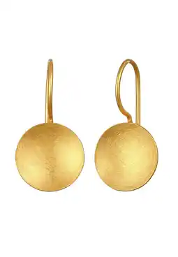 Douglas Nenalina Zilveren Dames Oorbellen Rond met geborstelde Oppervlakken, 324396-390 aanbieding