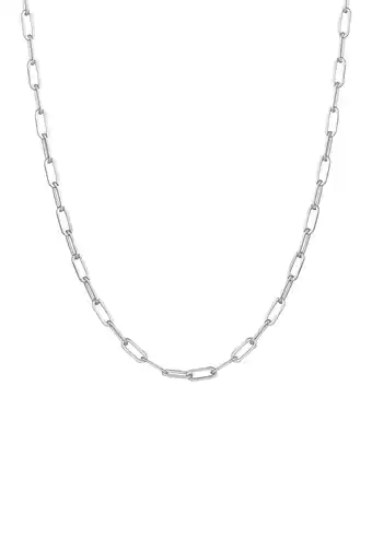Douglas Elli Dames Schakels Ovale Grove Basisketting Optiek in 925 Sterling Zilver aanbieding