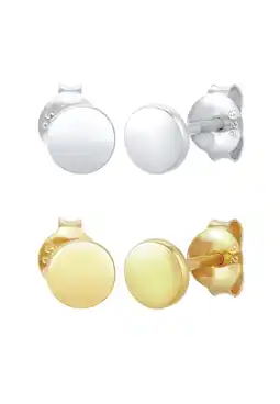 Douglas Elli Dames Stud Set Cirkel Optiek Bi-Colour Trend in 925 Sterling Zilver aanbieding