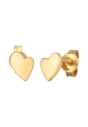 Douglas Elli Dames Oorsteker Hart Liefde Speels in 925 Sterling Zilver Verguld aanbieding