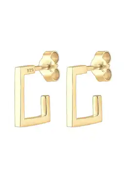 Douglas Elli Dames Creool Geo Vierkant in 925 Sterling Zilver aanbieding