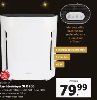 Lidl Sanitas Luchtreiniger | SLR 205 aanbieding