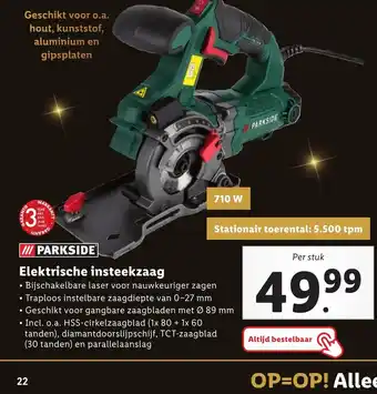 Lidl Parkside Elektrische insteekzaag aanbieding