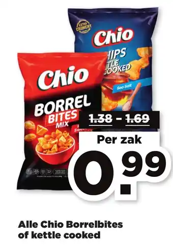 PLUS Alle Chio Borrelbites of kettle cooked aanbieding