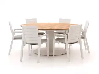 Kees Smit Bellagio Leggo/Grado ø170cm dining tuinset 7-delig stapelbaar aanbieding