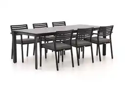 Kees Smit Bellagio Rumo/Sestino 220cm dining tuinset 7-delig stapelbaar aanbieding