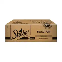Zooplus 72x85g Sheba portiezak Selectie in Saus Gevogelte Variatie nat kattenvoer aanbieding