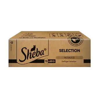 Zooplus 72x85g Sheba portiezak Selectie in Saus Gevogelte Variatie nat kattenvoer aanbieding