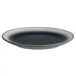 Leen Bakker Ontbijtbord Dorean - blauw stoneware - Ø20,5 cm - Leen Bakker aanbieding
