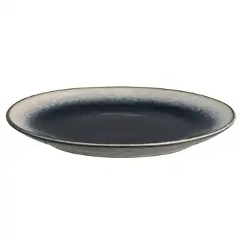 Leen Bakker Ontbijtbord Dorean - blauw stoneware - Ø20,5 cm - Leen Bakker aanbieding