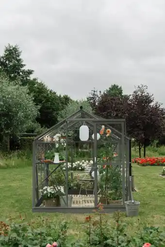 Welkoop Royal Well Mary III - Tuinkas - Groen/grijs - Veiligheidsglas & Polycarbonaat aanbieding