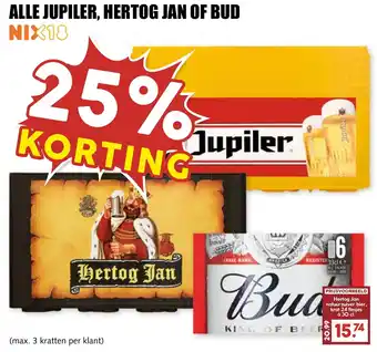 De Boerenschuur Alle jupiler, hertog jan of bud aanbieding