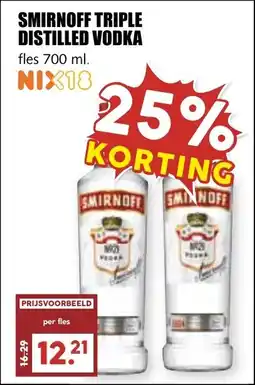 De Boerenschuur Smirnoff triple distilled vodka aanbieding