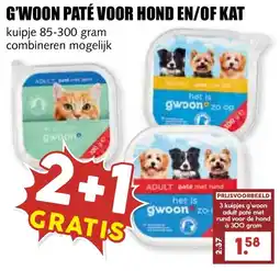 De Boerenschuur G'woon paté voor hond en / of kat aanbieding