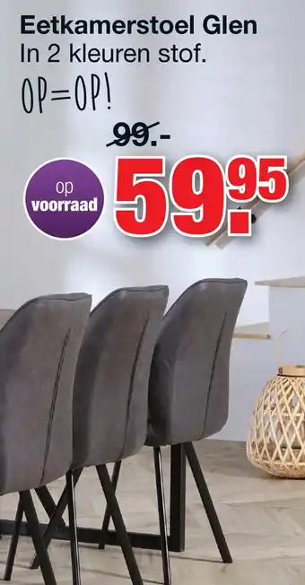 Budget Home Store Eetkamerstoel Glen aanbieding