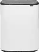 Amazon Brabantia Bo Touch Bin Prullenbak, Recycling, White, 1 binnenemmer (60L) aanbieding