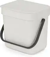 Amazon Brabantia Sort & Go Prullenbak, Afvalemmer, Light Grey , 3 Liter aanbieding