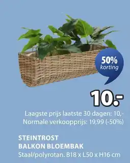 Jysk Steintrost balkon bloembak aanbieding