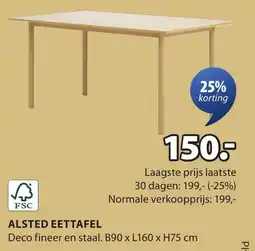 Jysk Alsted eettafel aanbieding