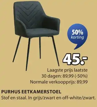 Jysk Purhus eetkamerstoel aanbieding