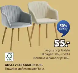 Jysk Adslev eetkamerstoel aanbieding